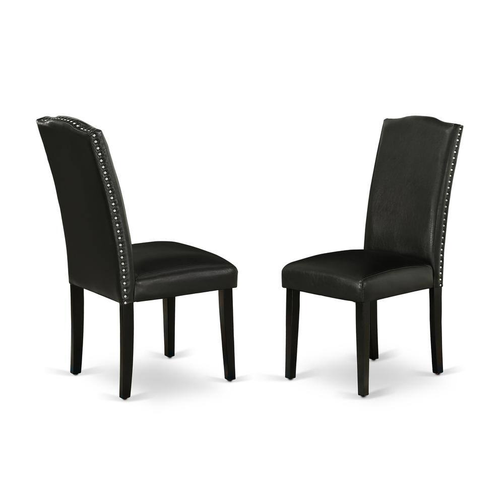 Left. East West Furniture - Dining Room Set Black - Brown.
