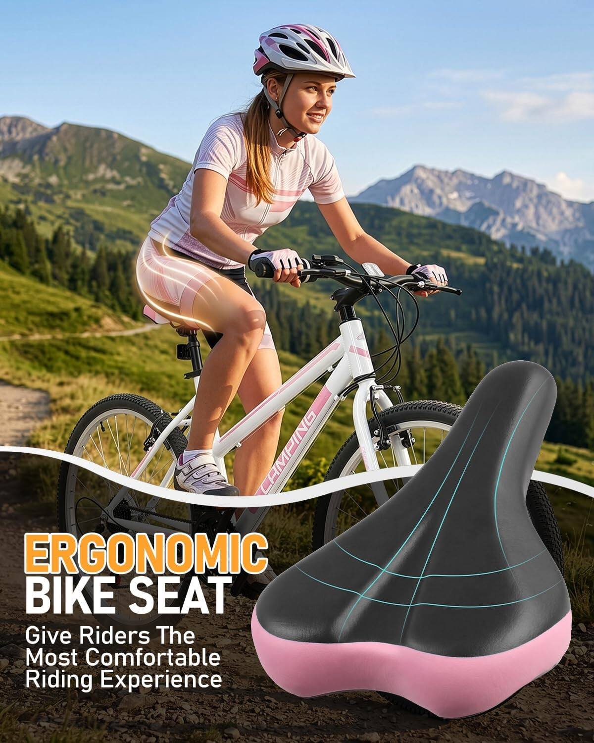 ERGONOMIC BIKE SEAT  
Give Riders The Most Comfortable Riding Experience
