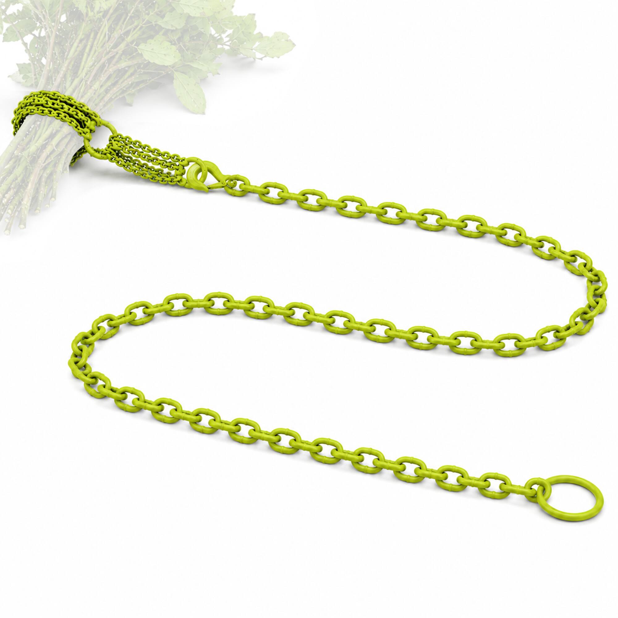 Front. Brush Grubber - Brush Grubber HD Shrub Clump Tree Grabber Metal Chain System and Tugger Chain - Green.