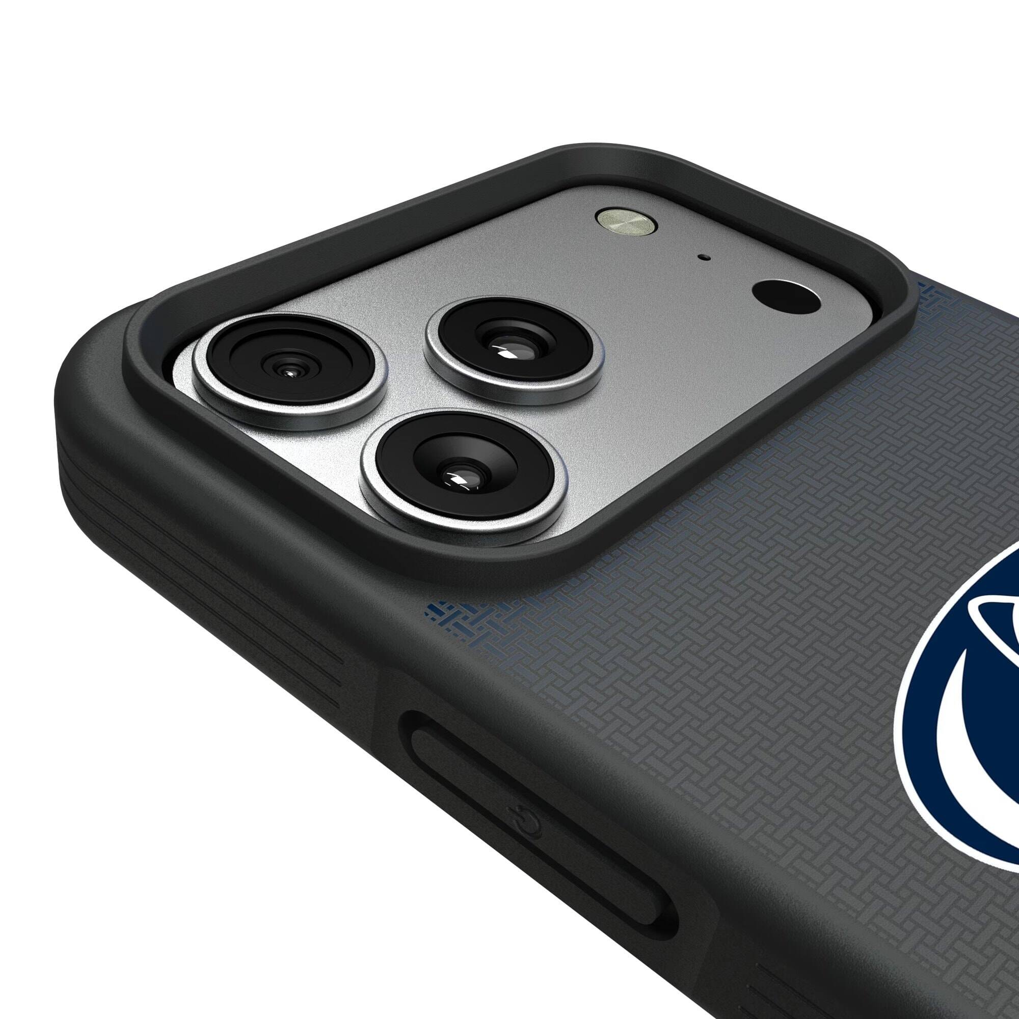 Alt View 2. Keyscaper - Penn State Nittany Lions Linen Logo iPhone Bump Case - 15 - Black.