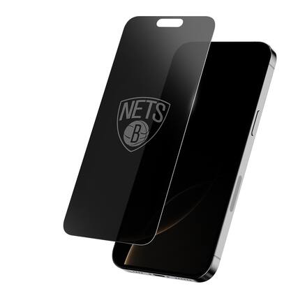 Front. Screen Skinz - Brooklyn Nets iPhone Privacy Screen Protector - 16 Pro - Multicolor.