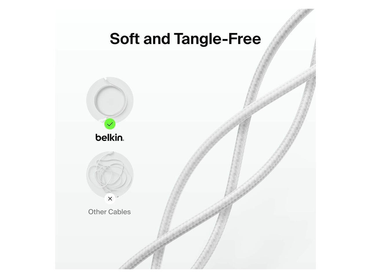Soft and Tangle-Free belkin.  
x Other Cables