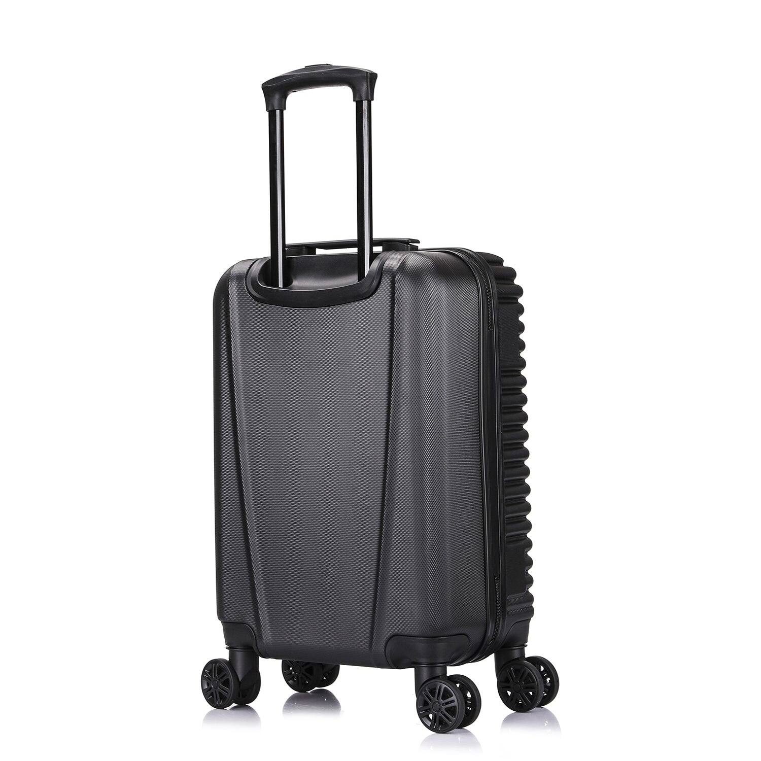 Alt View 1. InUSA - Ally lightweight hardside spinner luggage 20" carry-on - BLACK.
