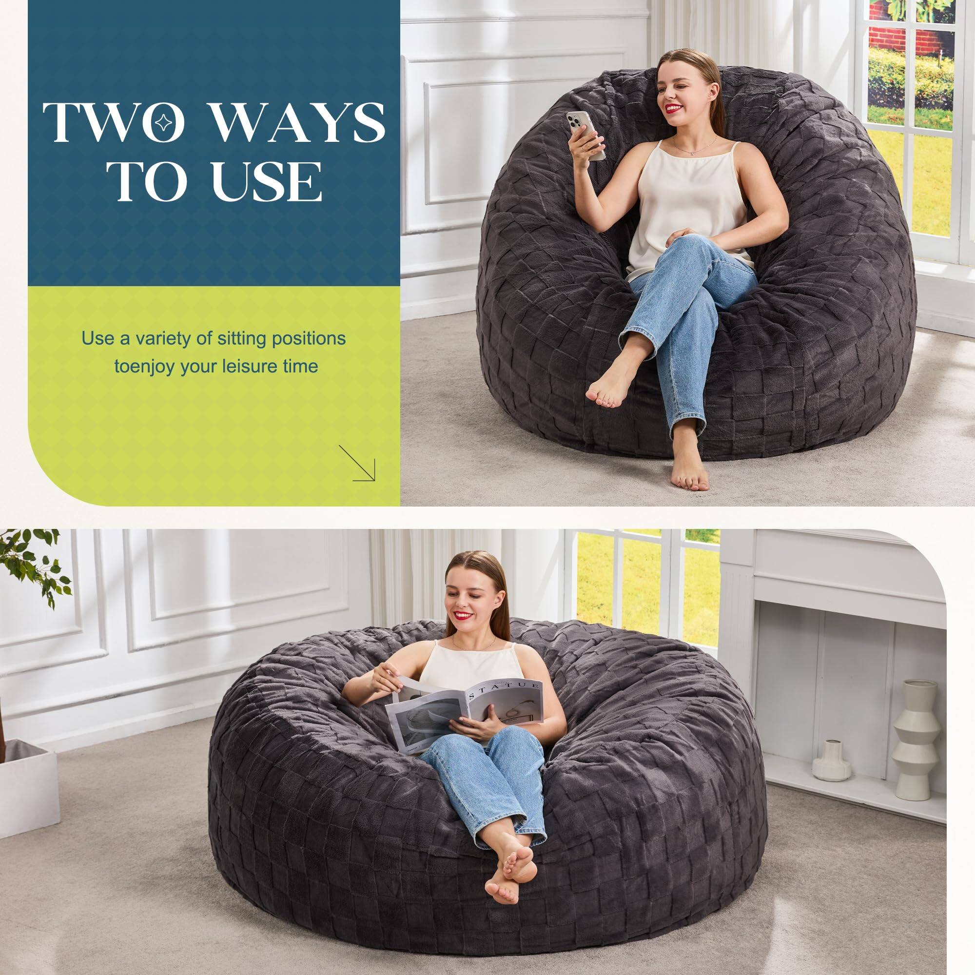 TWO WAYS TO USE

Use a variety of sitting positions to enjoy your leisure time