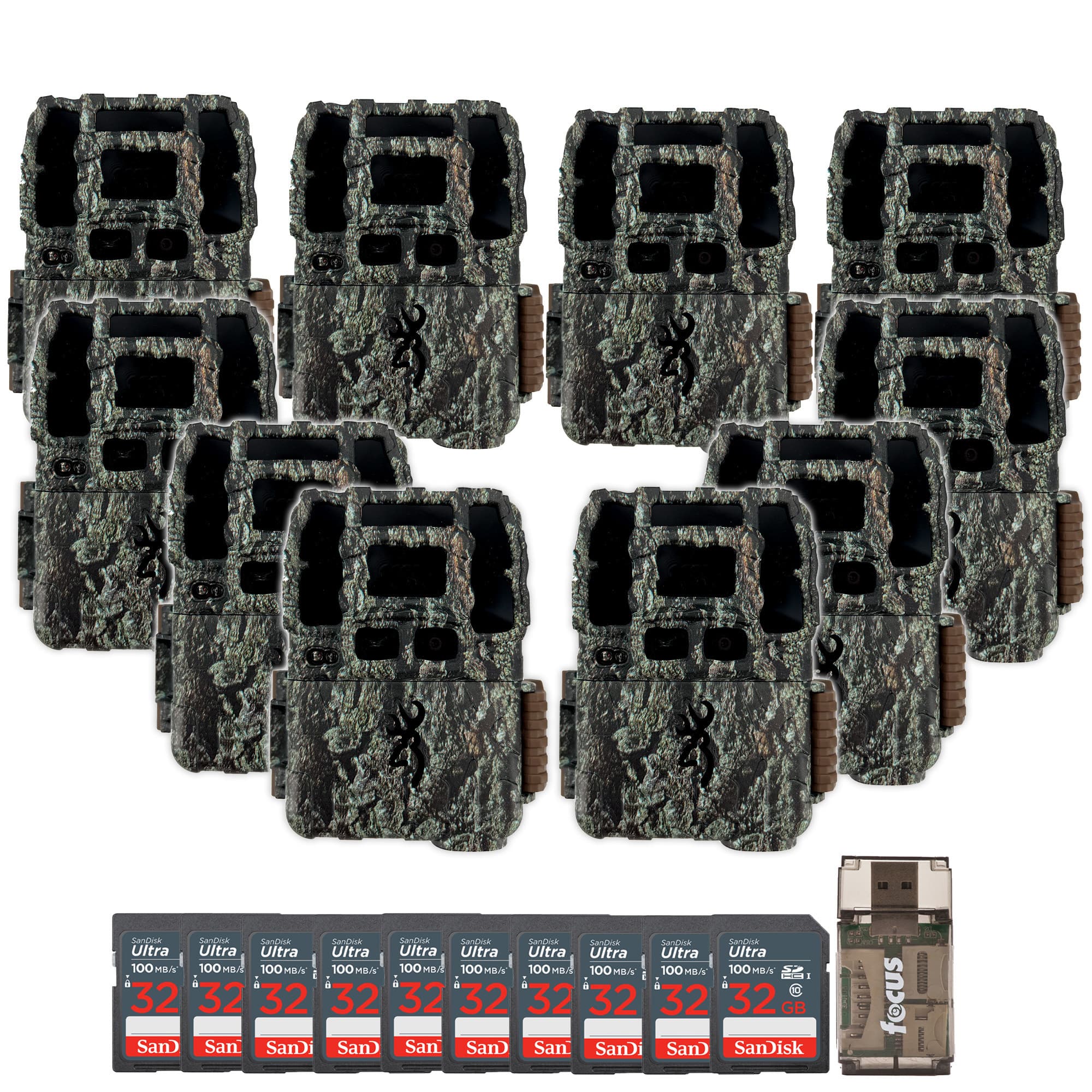 Browning - Trail Camera-Dark Ops Pro DCL NANO Trail Camera with 32GB Memory Cards and Card Reader 10 Pack