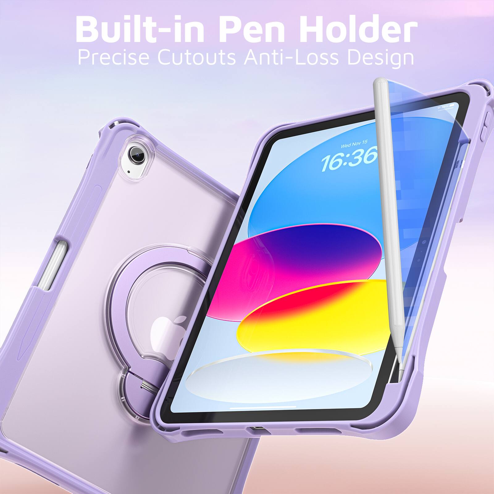 Built-in Pen Holder  
Precise Cutouts Anti-Loss Design  
NoV 25 Wed 16:36