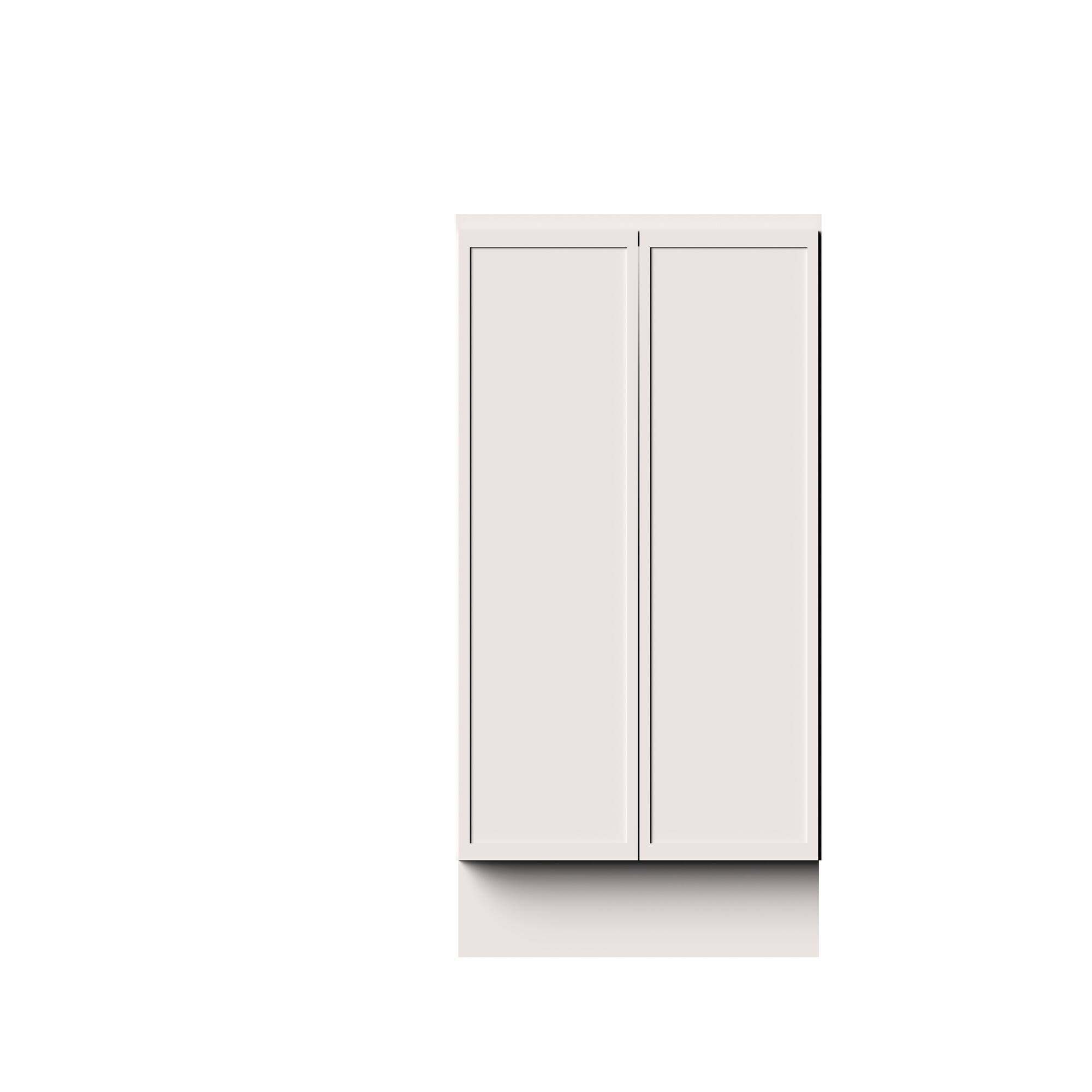 Alt View 1. Boyel Living - 27-in W x 34.5-in H x 24-in D Slim Shaker RTA Kitchen Full Height Door Base Cabinet with Soft-Close - Snow White.