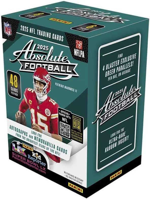 Panini - 2025 Absolute Football Trading Card Blaster Box (Find 4 Green Paralles Per Blaster Box) price history on PriceWatchPro