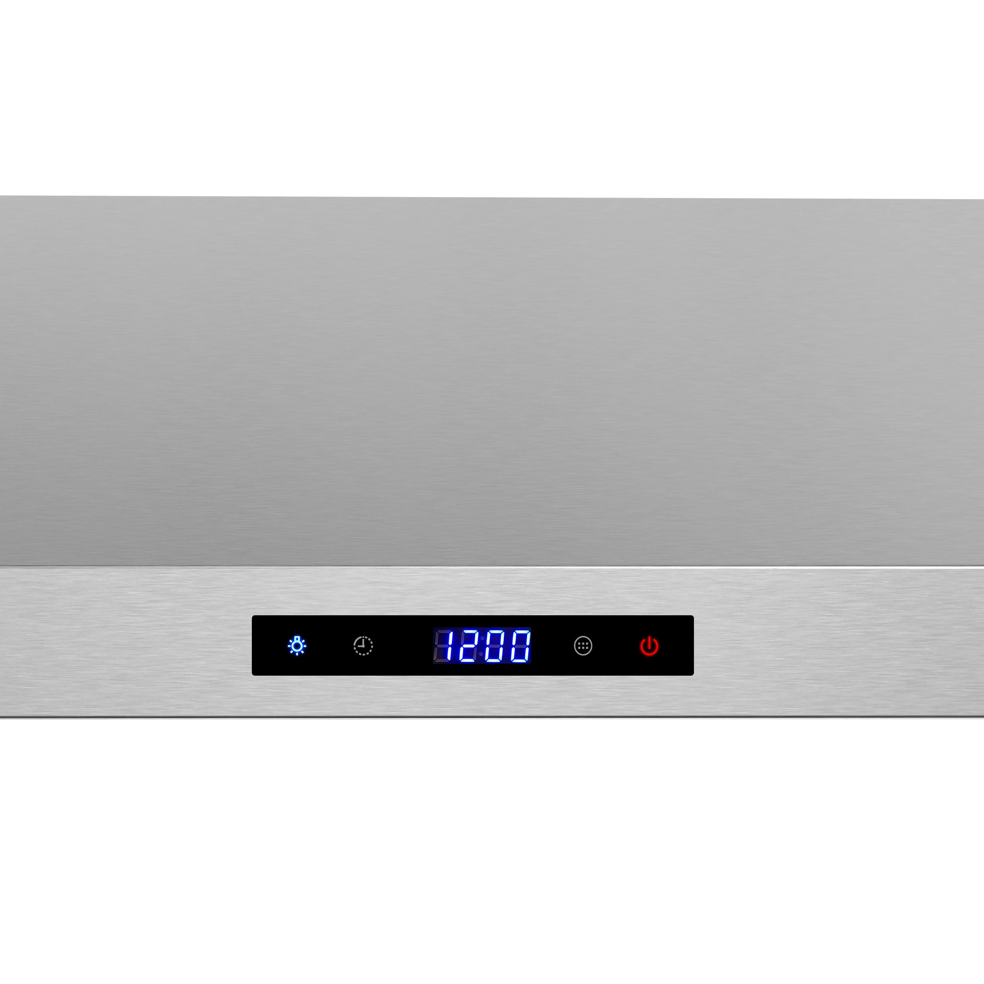 Alt View 5. Streamline - 30 in. Magione Ducted Undermount 406 CFM Range Hood, Baffle Filters, Touchpad Control, LED Lights - Brushed Stainless Steel.