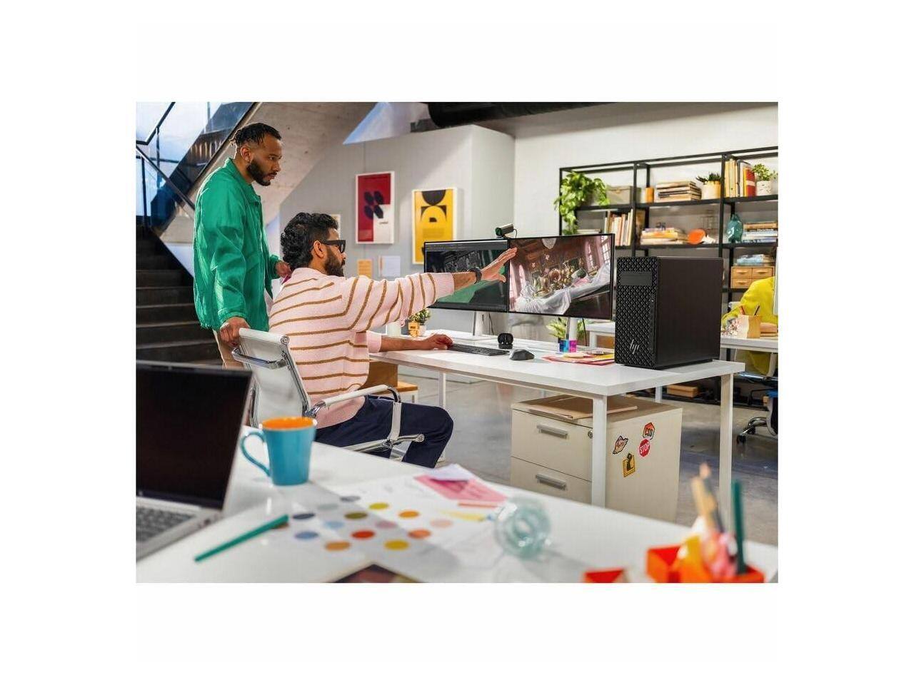 Alt View 2. HP - HP Z2 G1i Workstation - Intel Core Ultra 7 265, 32 GB, 1 TB SSD, NVIDIA RTX 4000, Windows 11 Pro - Black.