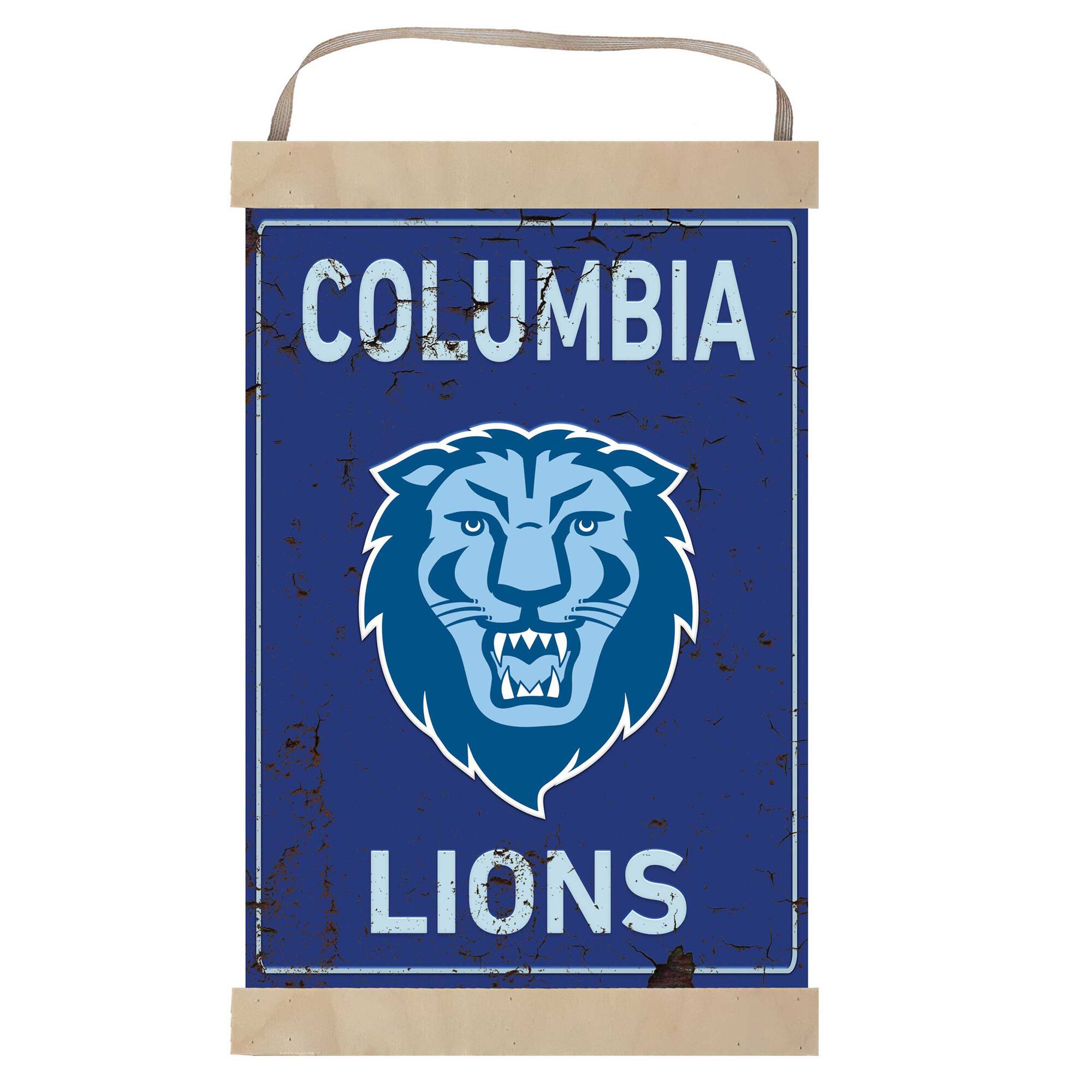 Columbia University 12" x 20" Faux Rust Banner Sign