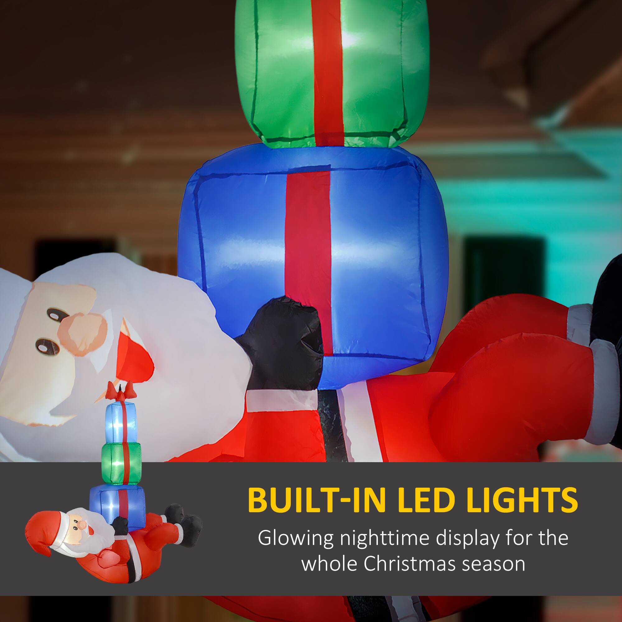 BUILT-IN LED LIGHTS  
Glowing nighttime display for the whole Christmas season