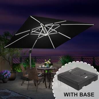 10 led patio offset umbrella Foot Solar Cantilever Hanging 360 Degree Solar LED Osos Home & Patio (AZ) Experience the finest in outdoor and patio shading with this 10 ft 10 Feet Patio Cantilever Umbrella