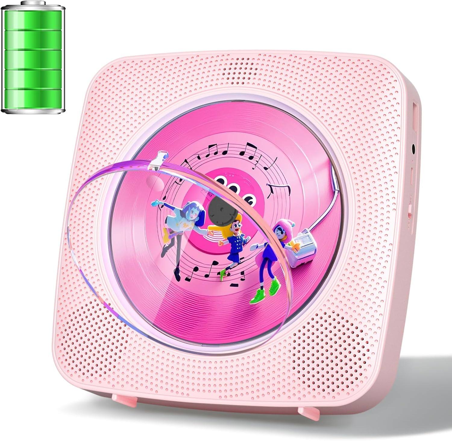 Front. Vulpecula Spade - Portable CD Player Bluetooth: CD Players for Home Rechargeable Desktop Wall Portable CD Player with Bluetooth.