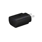 Front. Samsung - Samsung - Super Fast Charging 25W USB Type-C Wall Charger - Bulk Packaging - Black - Black.