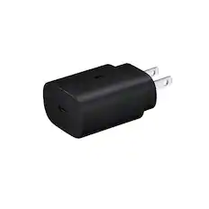 Front. Samsung - Samsung - Super Fast Charging 25W USB Type-C Wall Charger - Bulk Packaging - Black - Black.