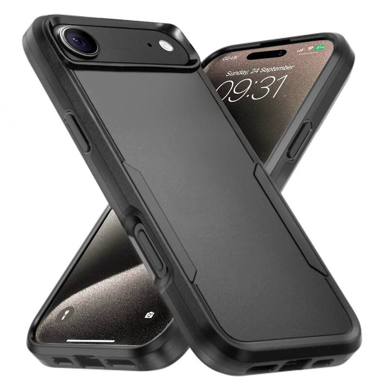 Entronix - iPhone 17 Air Case - Dual-Layer Soft-Touch Protection - Black