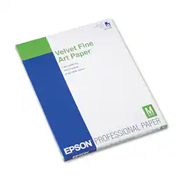 Epson - Velvet Fine Art Paper Letter Size White - Pack of 20
