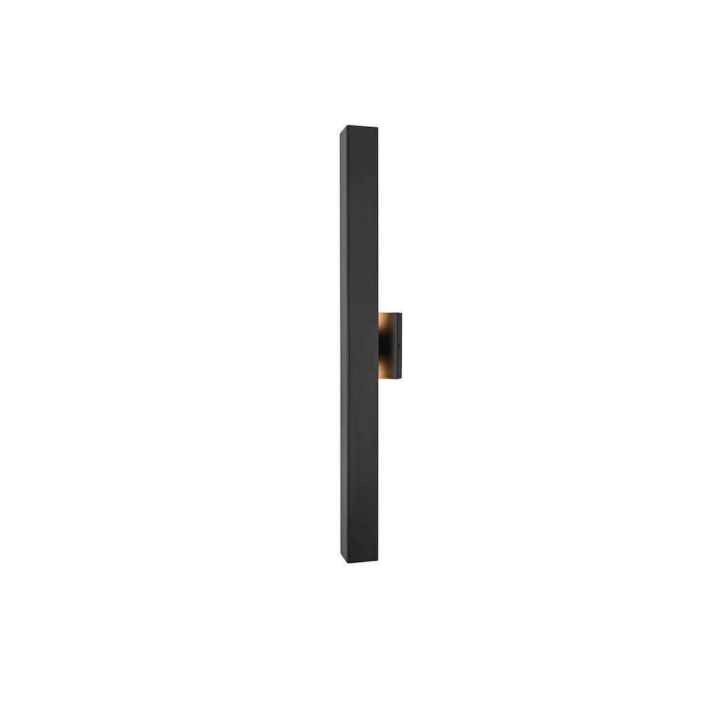 Angle. Elegant Lighting - Troy 4.5 x 30 inch Outdoor Wall Sconce in Black - Black.