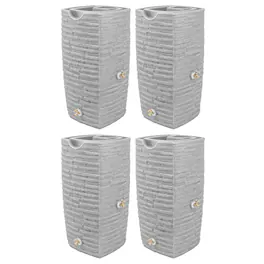Good Ideas - Impressions Riverwalk 50 Gallon Rain Saver, Light Granite (4 Pack)