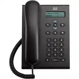 Cisco Consumer Products - Cisco 3905 IP Phone - Corded - Wall Mountable, Desktop - 1 x Total Line - VoIP - 2 x Network (RJ-45) - PoE - Charcoal