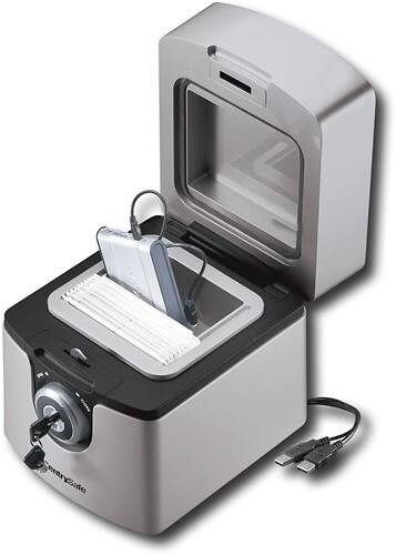 Angle Standard. Sentry - Data Storage Chest Safe - Silver.