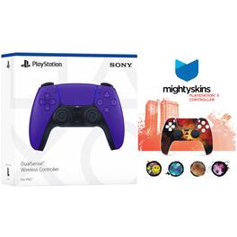 Sony - PlayStation 5 DualSense Wireless Controller with MightySkins Custom Decal Skin Voucher - Galactic Purple