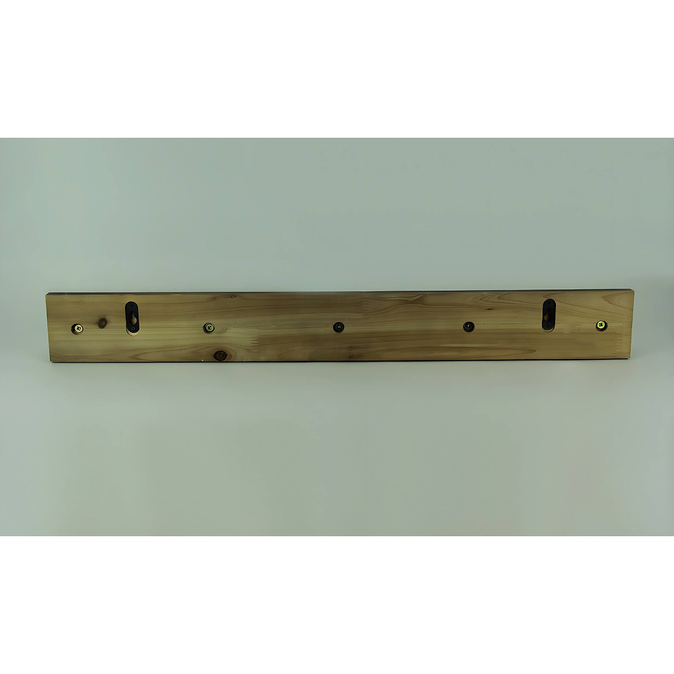 Alt View 2. VIP Home and Garden - Distressed Wood Rustic Spools Wall Hook Rack - Gray.