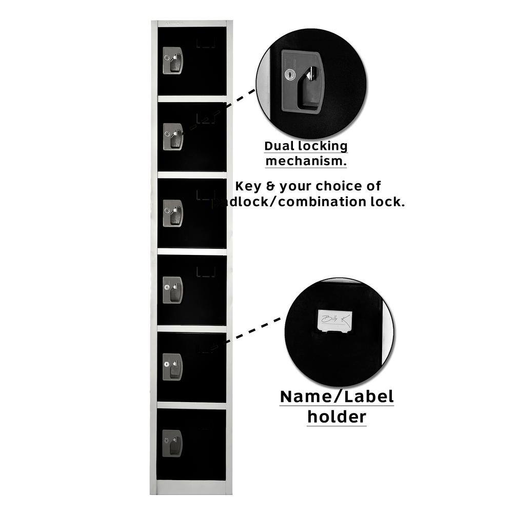 Dual locking mechanism. Key & your choice of lock/combination lock. Name/Label holder.