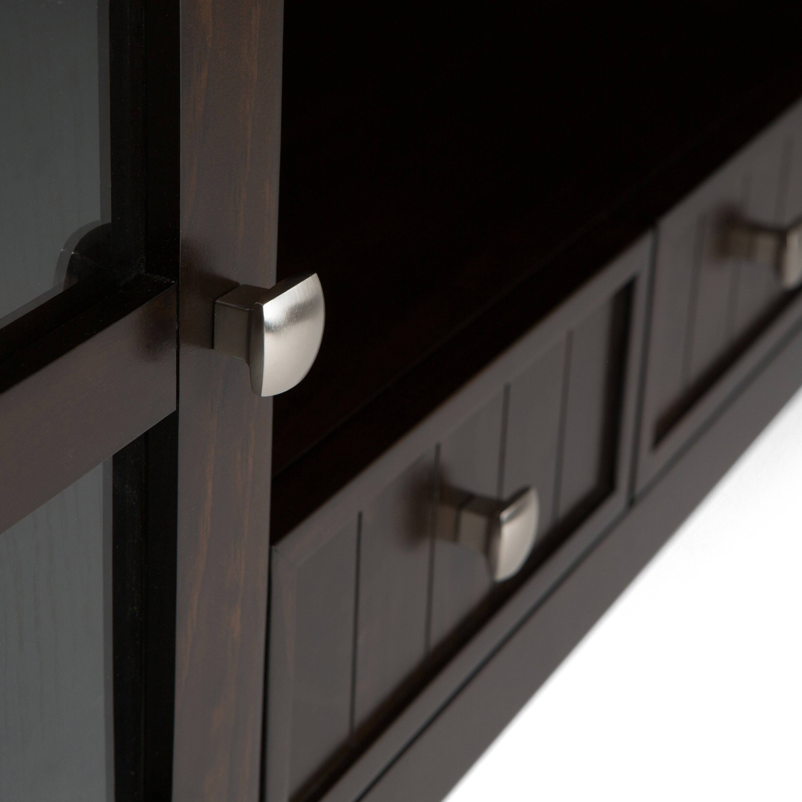 Alt View 4. Simpli Home - Acadian SOLID WOOD 60 inch Wide Transitional TV Media Stand in Brunette Brown For TVs up to 65 inches - Brunette Brown.