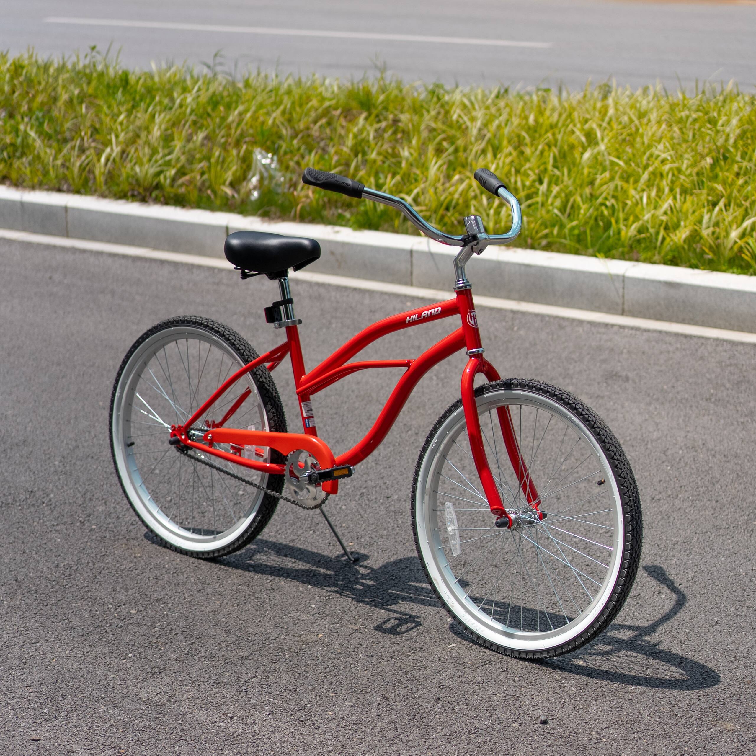 HILAND Jade 26 Inch Adult Beach Cruiser Bike for Men Women, Steel