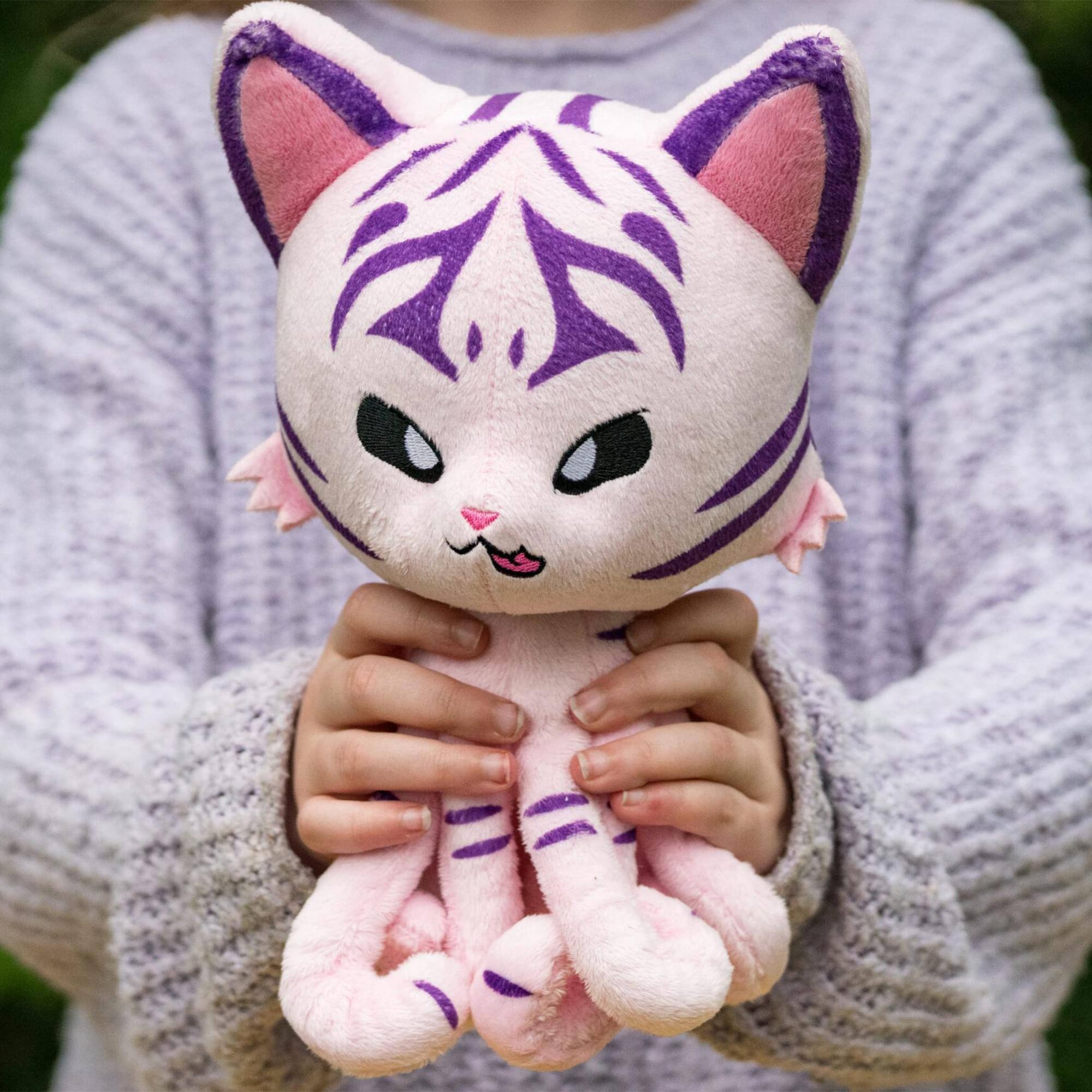 Alt View 3. Tentacle Kitty - Tentacle Kitty 8 Inch The Huntress Plush - Pink.