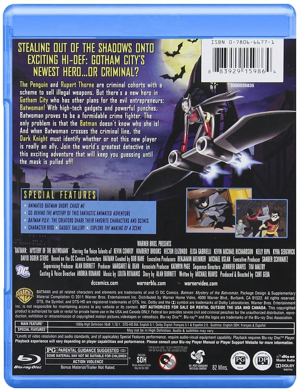 Back. Batman: Mystery of the Batwoman [Blu-ray].
