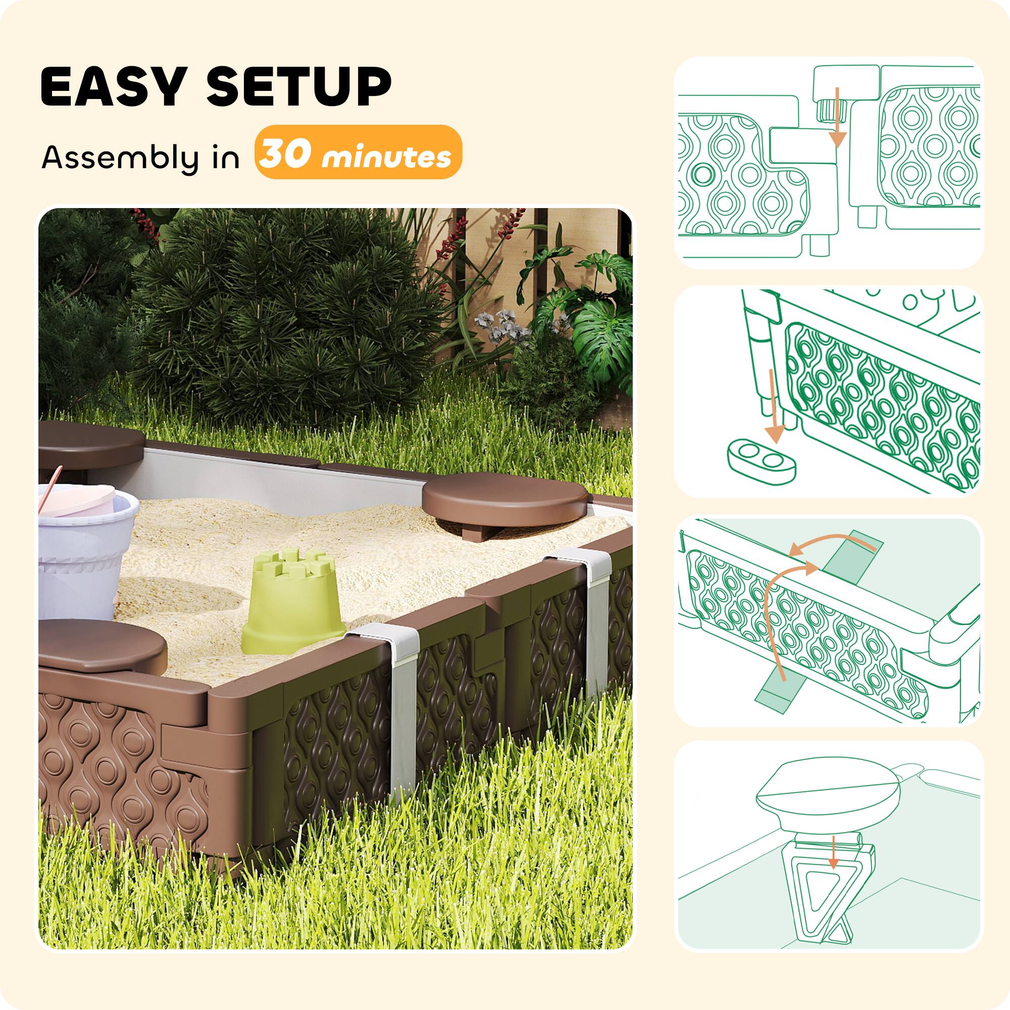 EASY SETUP  
Assembly in 30 minutes