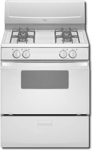 Front Standard. Whirlpool - 30" Freestanding Gas Range - White-on-White.