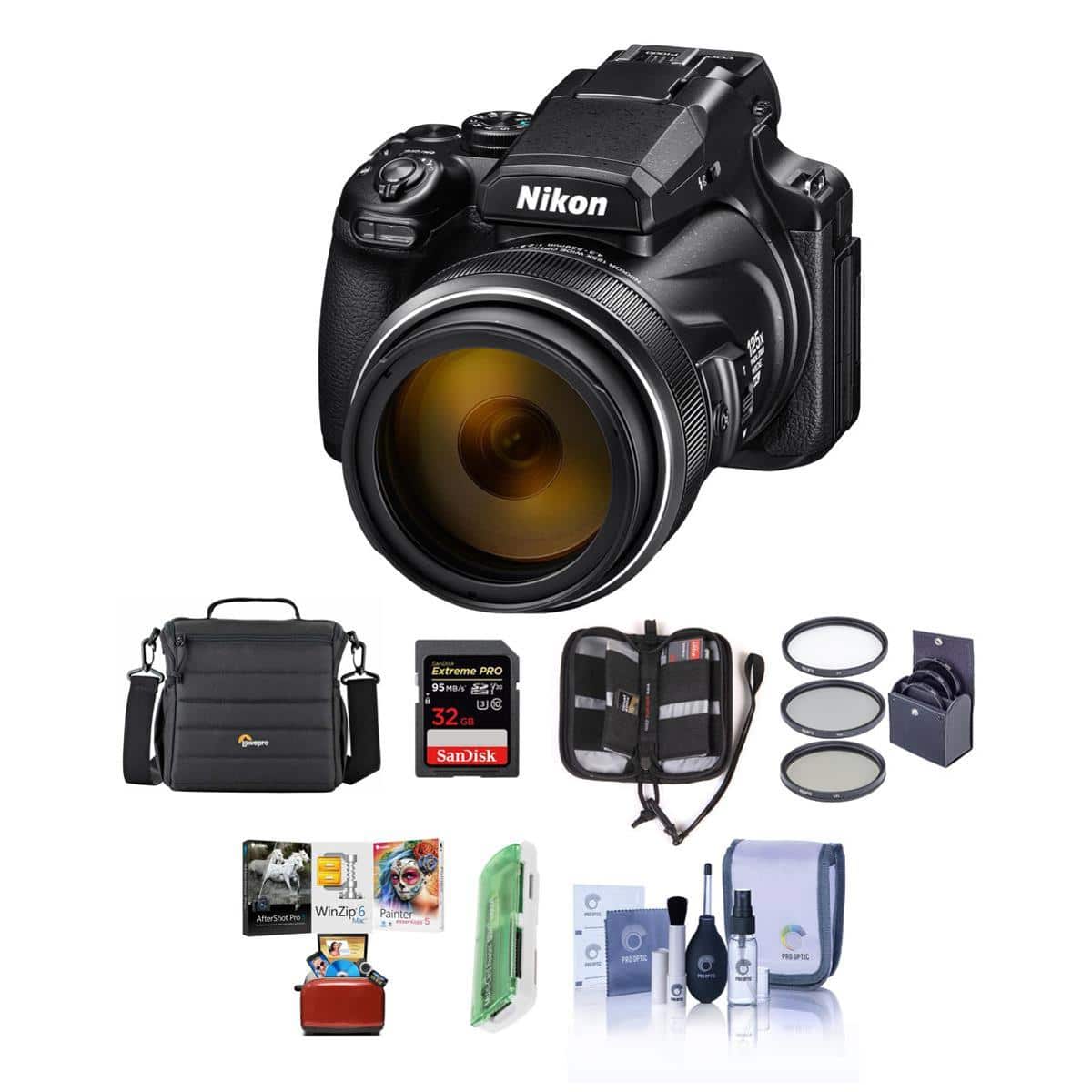 Bundle - Nikon - COOLPIX P1100 Digital Camera, with Accessories
