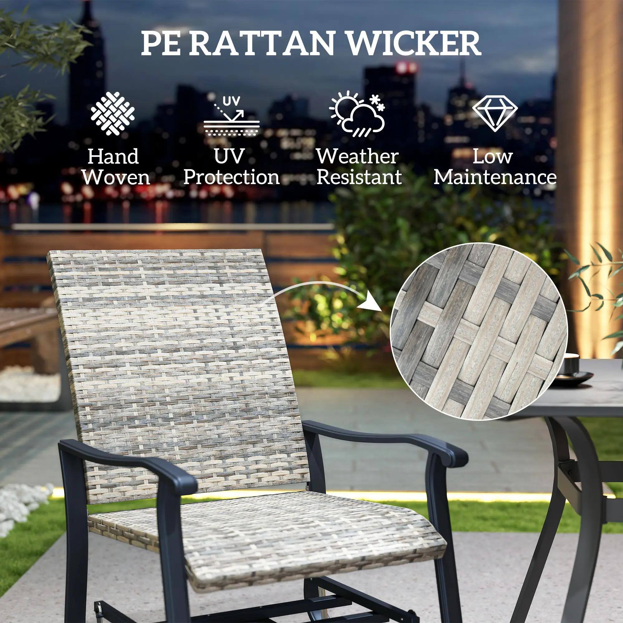 PE RATTAN WICKER

- Hand Woven
- UV Protection
- Weather Resistant
- Low Maintenance