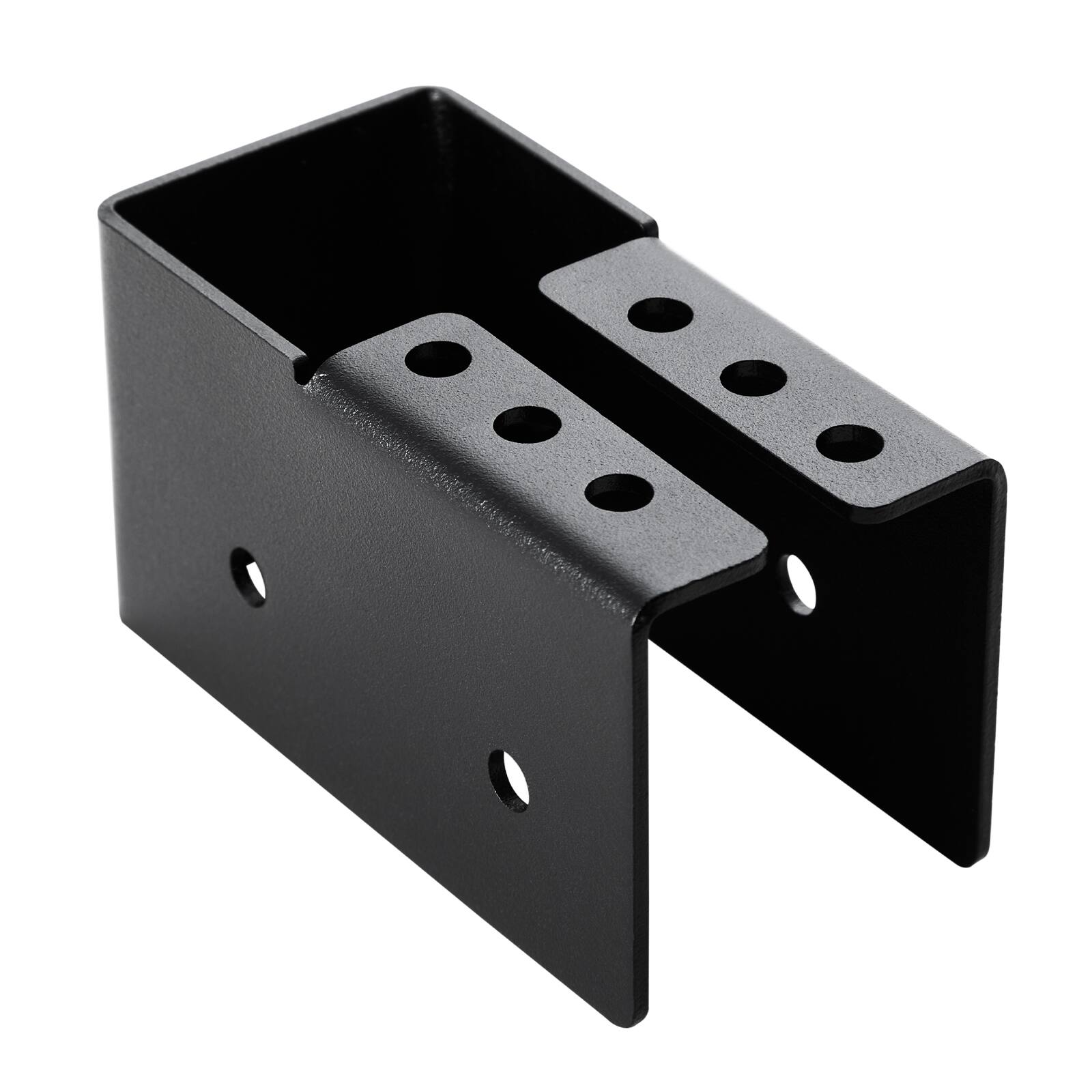 Alt View 5. VEVOR - Concealed Joist Hanger, 2x4 Inch Outdoor Concealed-Flange Joist Bracket with Screws, Steel Light Joist Hangers, 12 Pcs - Black.