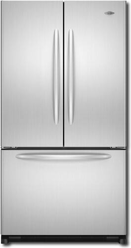 Front Standard. Maytag - 24.8 Cu. Ft. French Door Refrigerator - Monochromatic Stainless-Steel.
