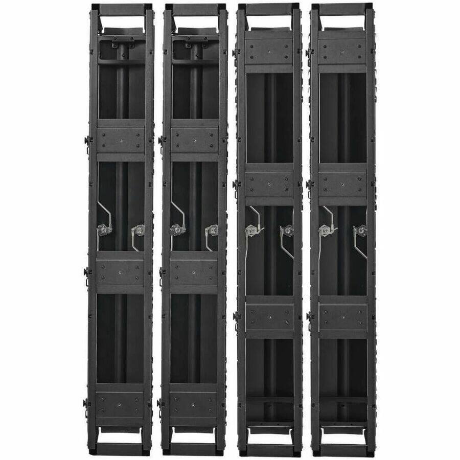 Alt View 7. Tripp Lite - Eaton Tripp Lite Series High-Capacity Vertical Cable Manager - Deep Double Finger Duct with Cover, Double Sided, 6 in. - Black.