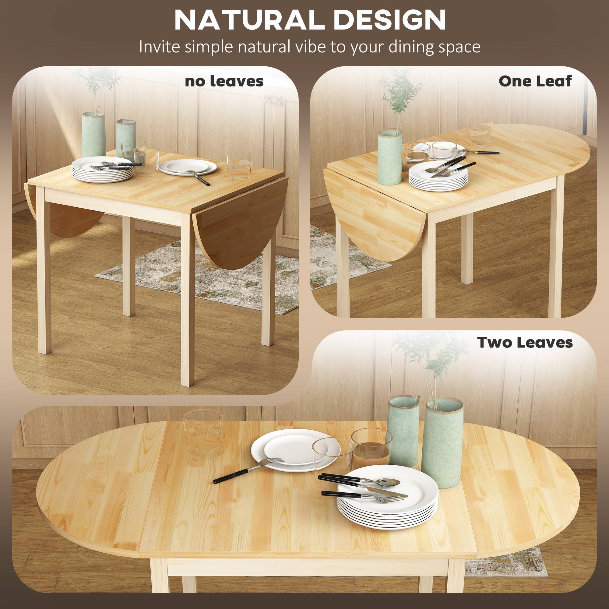 NATURAL DESIGN  
Invite simple natural vibe to your dining space  

no leaves  

One Leaf  

Two Leaves