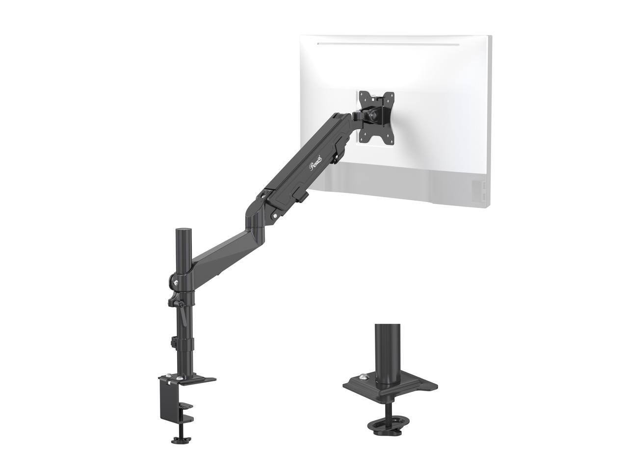 Alt View 1. Rosewill - Rosewill Adjustable Monitor Arm, 15-32" 19.8lb, Gas Spring, Full Motion VESA Mount - Black.