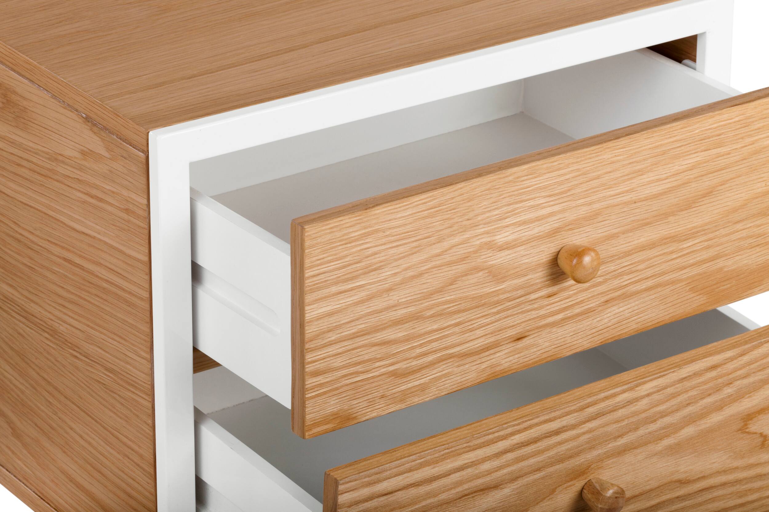Alt View 12. Universal Expert - Universal Expert Abacus 2 Drawer Side Table - Oak and White.