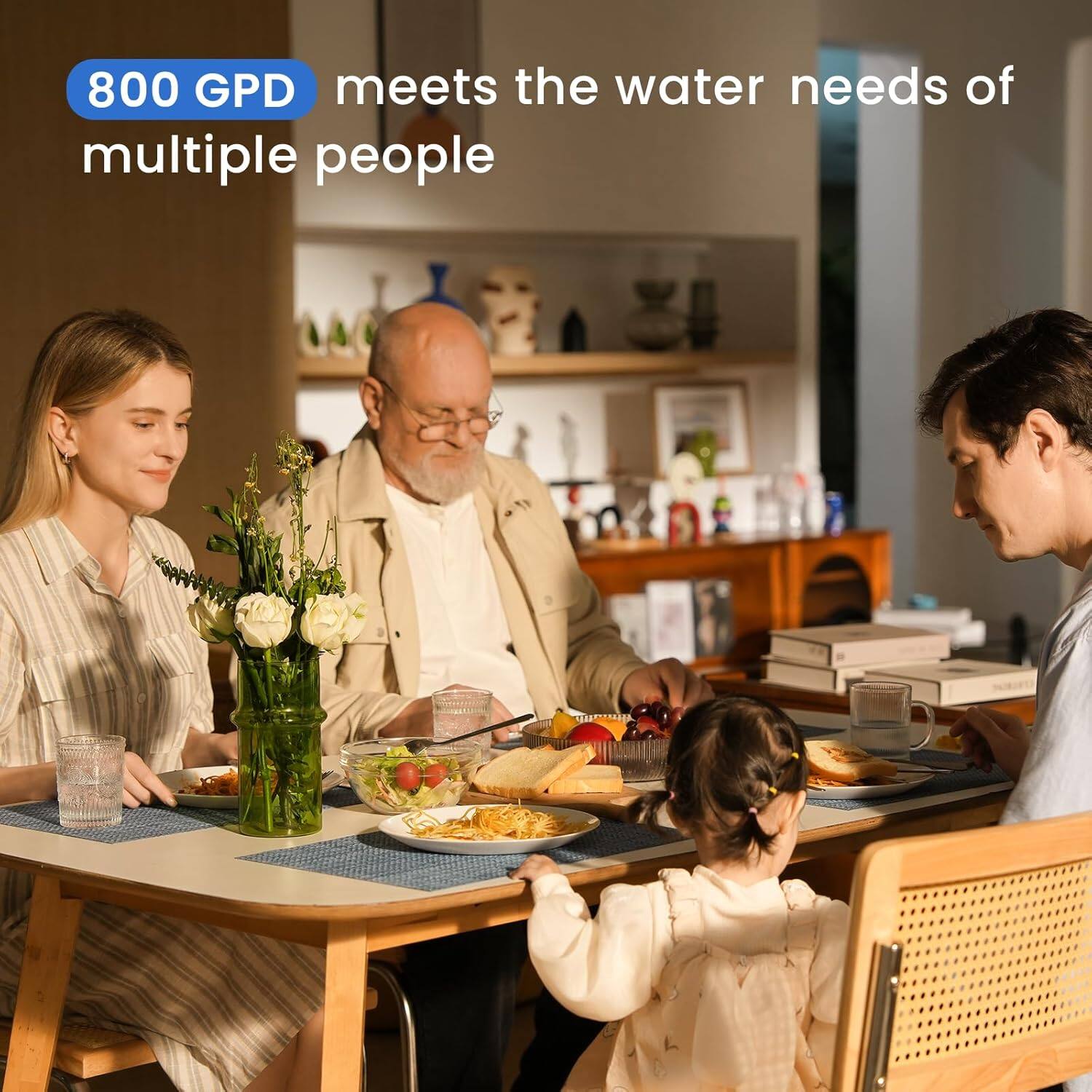 800 GPD meets the water needs of multiple people