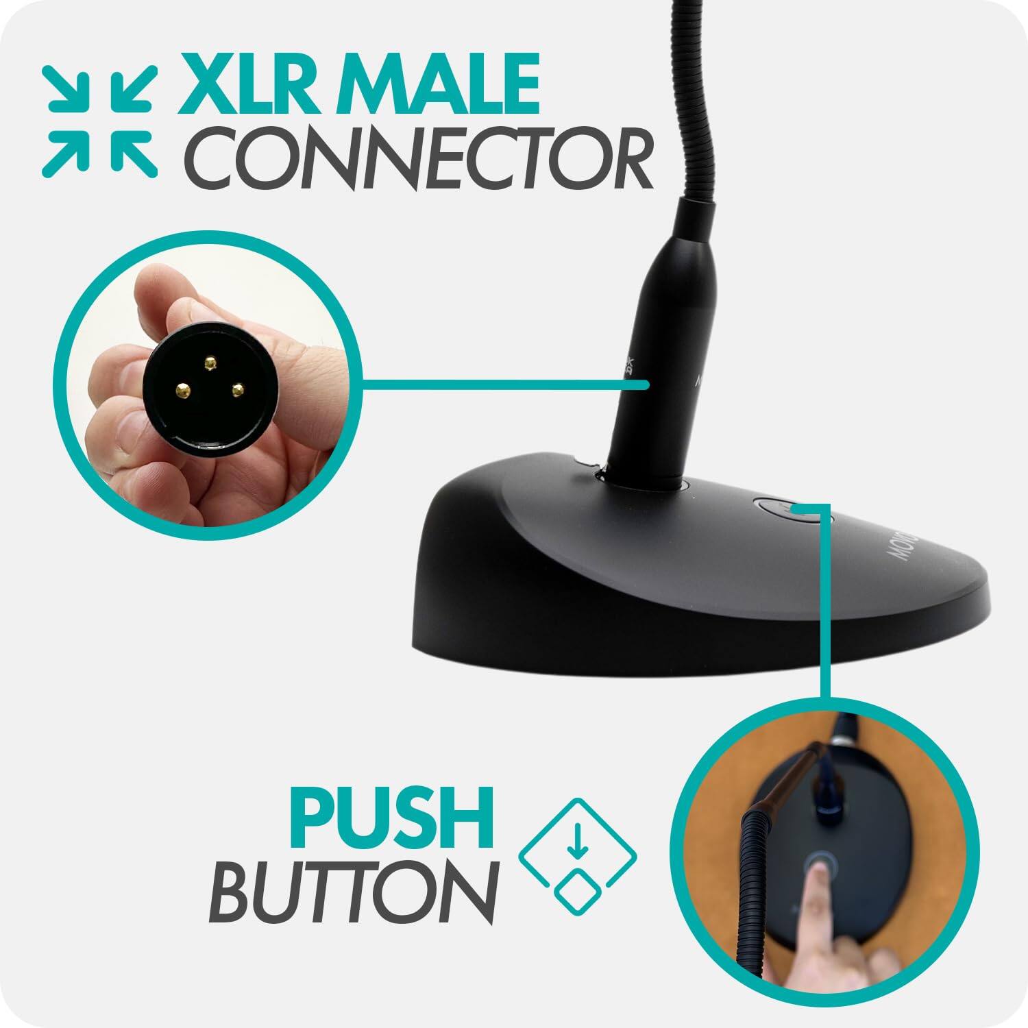 XLR MALE CONNECTOR

PUSH BUTTON