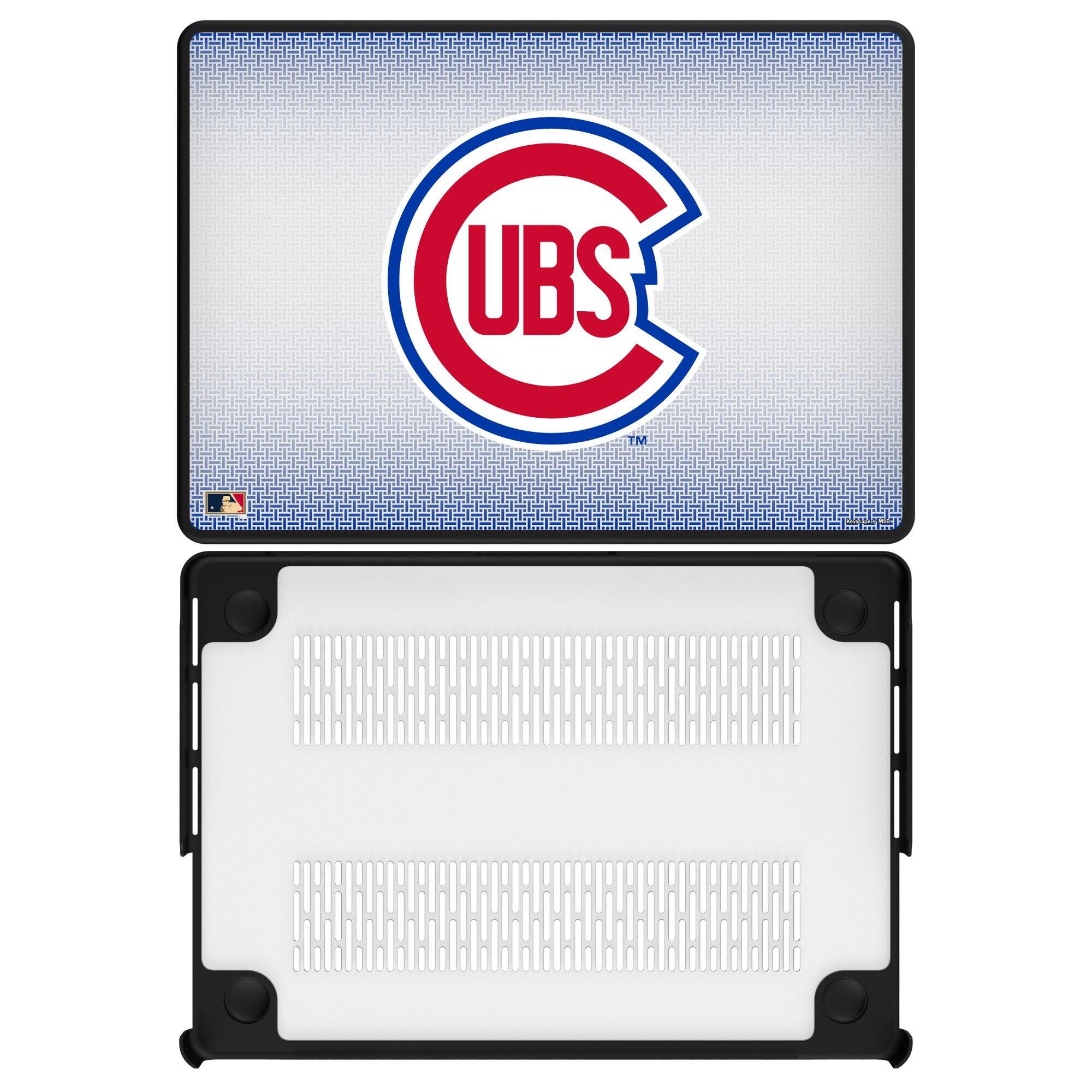 Front. Keyscaper - Chicago Cubs Linen MacBook Case - Air 13 in - Multicolor.