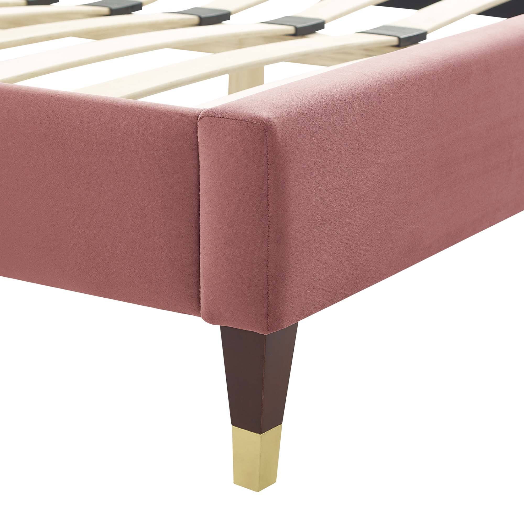 Alt View 2. Modway - Sienna Performance Velvet Full Platform Bed - White.