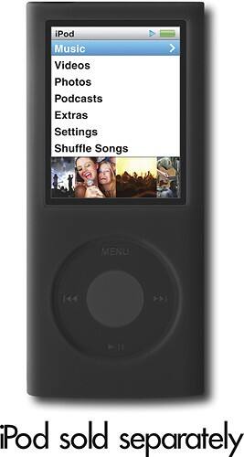 Front Standard. Belkin - Sonic Wave Sleeve for 4th-Generation Apple® iPod® nano (2-Pack) - Black/White.