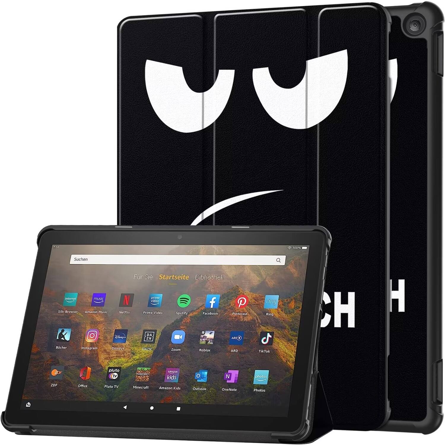 Alt View 11. SaharaCase - Tri-Fold Folio Case for Amazon Fire HD 10 (2023) - Black.