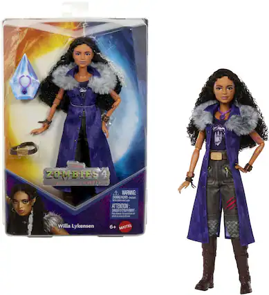 Disney ZOMBIES 4
DAWN OF THE VAMPIRES
Willa Lykensen
WARNING: CHOKING HAZARD - Small parts. Not for children under 3 years.
ATTENTION: DANGER D'ÉTOUFFEMENT - Petite pièce. Ne convient pas aux enfants de moins de 3 ans.
6+
MATTEL